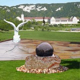 fontana z kroglo naravni kamen Sandstein