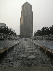 Petronas Twin Towers rain Kuala Lumpur