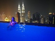 Platinum Petronas Twin Towers at night