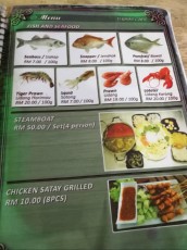 prices seafood on Langkawi