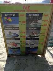 prices watersports activities Langkawi prices watersports activities Langkawi